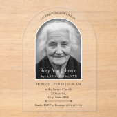 Personalized Memorial Funeral Photo  Acryleinladungen (Vorderseite)