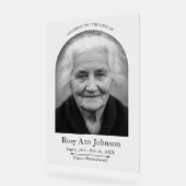 Personalized Memorial Funeral Photo  Acrylschild (Winkel)