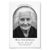 Personalized Memorial Funeral Photo Poster (Vorne)