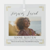 Personalized Memorial Glass Ornament | Keepsake Aus Glas (Vorderseite)