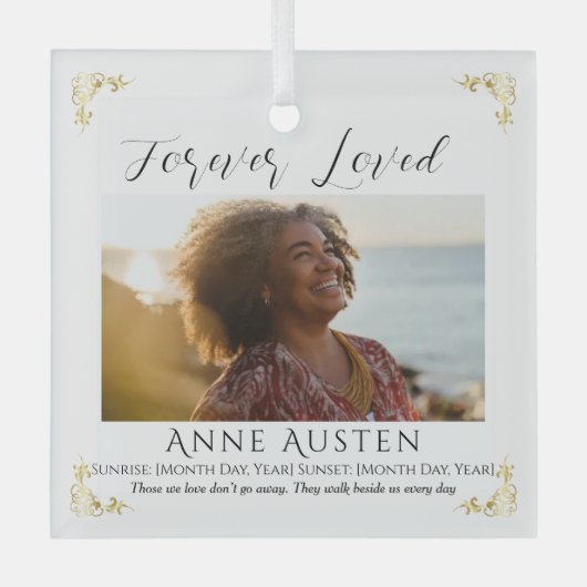 Personalized Memorial Glass Ornament | Keepsake Aus Glas (Vorderseite)