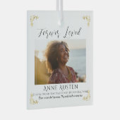 Personalized Memorial Glass Ornament | Keepsake Aus Glas (Vorderseite Rechts)