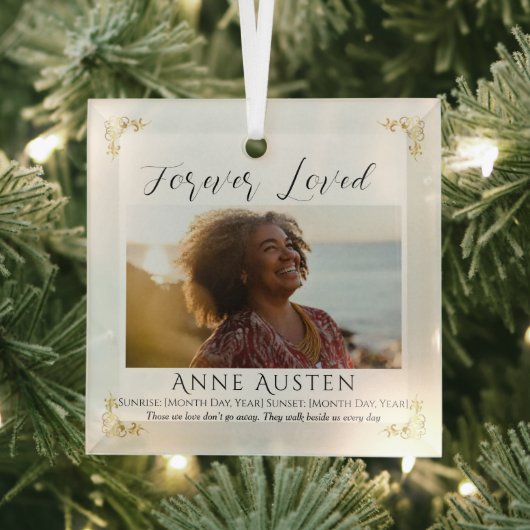 Personalized Memorial Glass Ornament | Keepsake Aus Glas (Insitu)