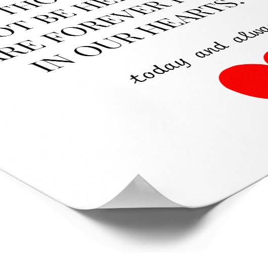 Personalized Memorial Keepsakes – Honor Loved Ones Poster (Ecke)