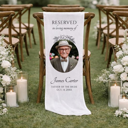 Personalized Memorial Linen Father Of The Bride Kurzer Tischläufer
