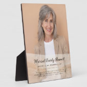 Personalized Memorial Photo Plaque Fotoplatte (Seite)
