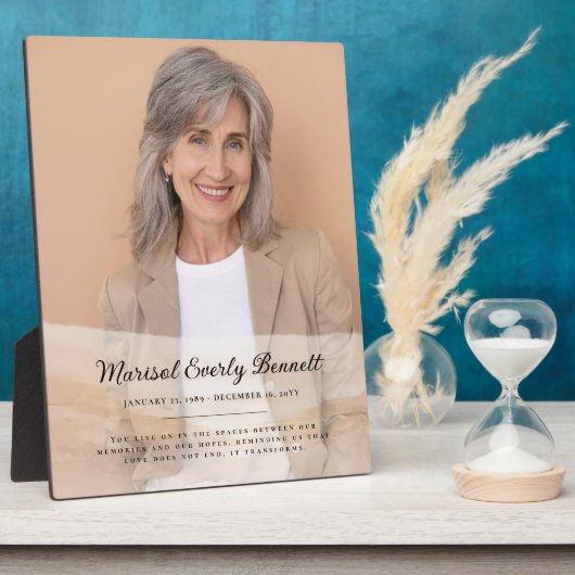 Personalized Memorial Photo Plaque Fotoplatte (Seite)