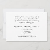 Personalized memorial photos invitation einladung (Rückseite)