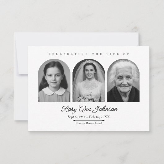 Personalized Memorial Thank You Card Dankeskarte (Vorderseite)