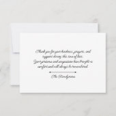 Personalized Memorial Thank You Card Dankeskarte (Rückseite)