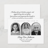 Personalized Memorial Thank You Card Dankeskarte (Vorne/Hinten)