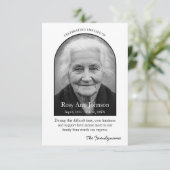 Personalized Memorial Thank You Card Dankeskarte (Stehend Vorderseite)