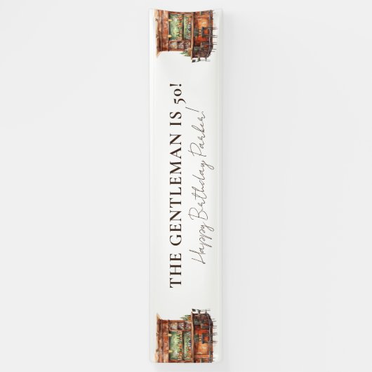 Personalized Men's Birthday Bar Banner (Vertikal)