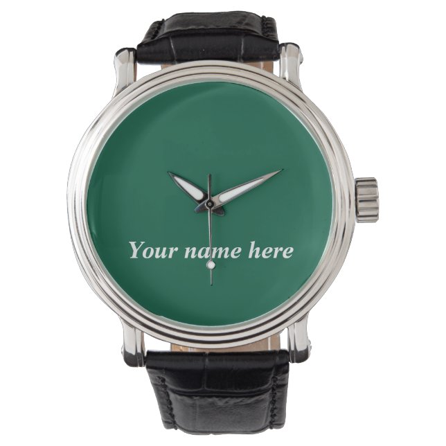 Personalized Men's Watch – Elegant Custom Name Gif Armbanduhr (Vorderseite)