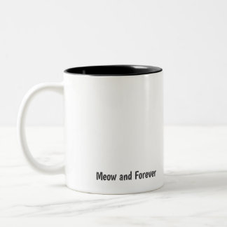 Personalized "Meow and Forever" Cat Lover's Coffee Zweifarbige Tasse