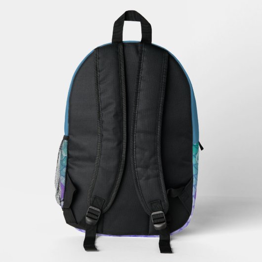 Personalized Mermaid Azure Bedruckter Rucksack (Rückseite)