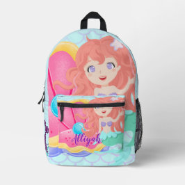Personalized Mermaid Bedruckter Rucksack