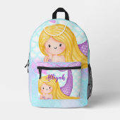 Personalized Mermaid Bedruckter Rucksack (Vorderseite)