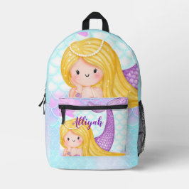 Personalized Mermaid Bedruckter Rucksack