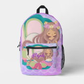 Personalized Mermaid Bedruckter Rucksack (Vorderseite)