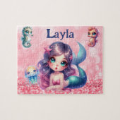 Personalized Mermaid Child Name Puzzle  (Horizontal)