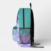 Personalized Mermaid Cyan Bedruckter Rucksack (Rechts)