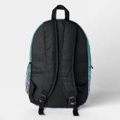 Personalized Mermaid Cyan Bedruckter Rucksack (Rückseite)