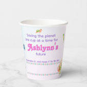 Personalized Mermaid Eco Friendly Under the Sea Pappbecher (Rückseite)