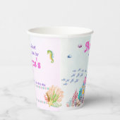 Personalized Mermaid Eco Friendly Under the Sea Pappbecher (Rechts)