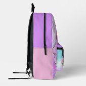 Personalized Mermaid Lavender Print Cut Sew Bag Bedruckter Rucksack (Links)