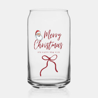 Personalized Merry Christmas Can Glass - Holiday D Dosenglas