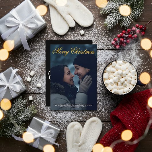 Personalized Merry Christmas Card Dankeskarte