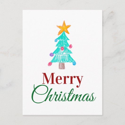 Personalized Merry Christmas Children's Picture Feiertagspostkarte (Vorderseite)