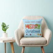 Personalized Merry Christmas Custom Text Holiday Kissen (Stuhl )