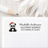 Personalized Merry Christmas Cute Panda Bear (Insitu)