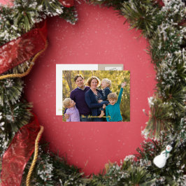 Personalized Merry Christmas Family Photo Holiday Folie Einladungspostkarte
