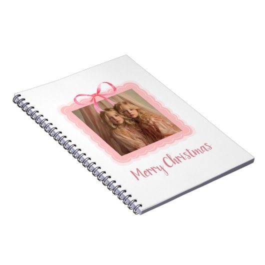 Personalized Merry Christmas Family Photo Notebook Notizblock (Rechte Seite)