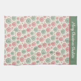 Personalized Merry Christmas Geschirrtuch