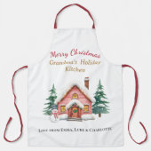 Personalized Merry Christmas Grandma Apron Schürze (Vorderseite)