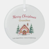 Personalized Merry Christmas Grandma Ornament (Vorderseite)