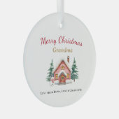 Personalized Merry Christmas Grandma Ornament (Vorderseite Rechts)
