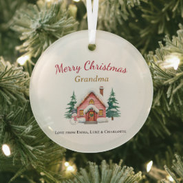 Personalized Merry Christmas Grandma Ornament