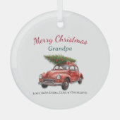 Personalized Merry Christmas Grandpa Ornament (Vorderseite)
