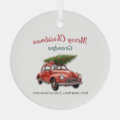 Personalized Merry Christmas Grandpa Ornament (Rückseite)