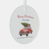 Personalized Merry Christmas Grandpa Ornament (Vorderseite Rechts)