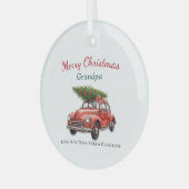 Personalized Merry Christmas Grandpa Ornament (Vorderseite links)