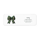 Personalized Merry Christmas | Green Plaid Bow (Vorne)
