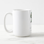 Personalized Merry Christmas | Green Plaid Bow Kaffeetasse (Links)