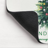 Personalized Merry Christmas Greetings Holiday Mousepad (Ecke)