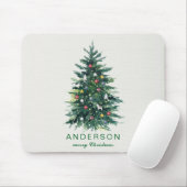 Personalized Merry Christmas Greetings Holiday Mousepad (Mit Mouse)